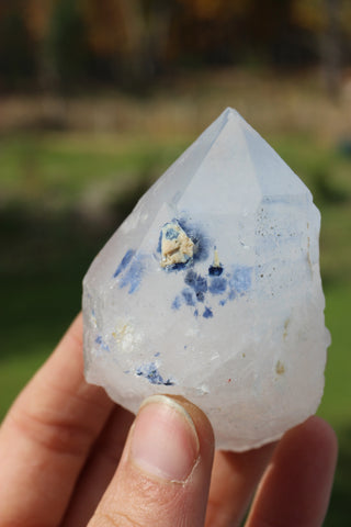 Dumortierite included Quartz Point – GratefulGemHead