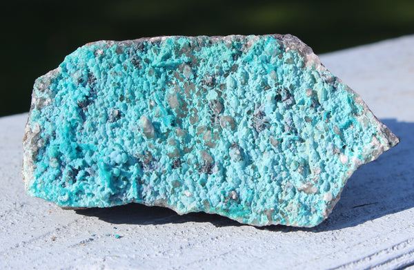 Chrysocolla & Calcite with Cuprite & Dendrites-GratefulGemHead