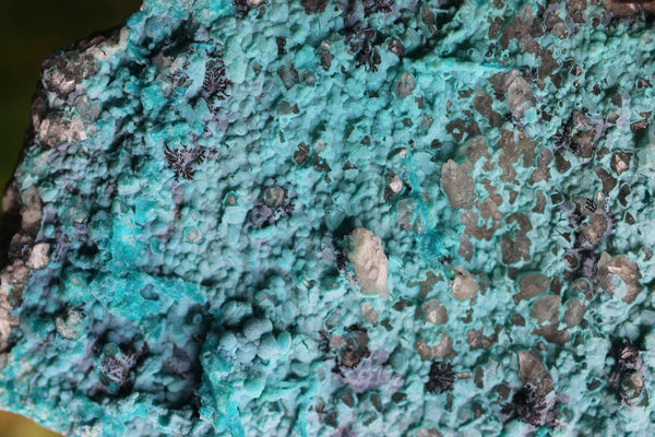 Chrysocolla & Calcite with Cuprite & Dendrites-GratefulGemHead